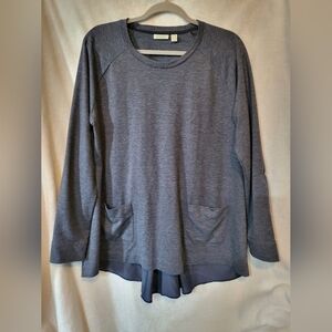 Beautiful Logo Lounge Gray Tunic with Pockets Size Large